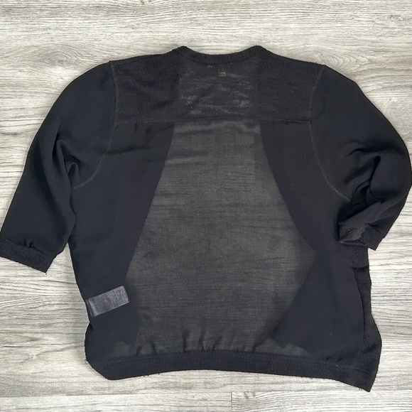 Silence+Noise Women Black Lightweight Long Sleeve Cardigan w/ Sheer Back Sz XS - Picture 2 of 4